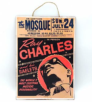 Vintage αφίσα μουσική Ray Charles In Person