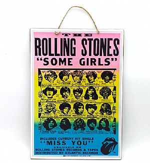 Πινακίδα ξύλινη μουσική αφίσα The Rolling Stones - Some Girls