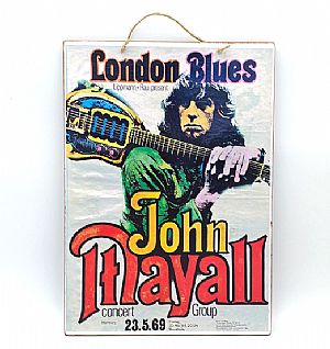 Ξύλινη μουσική αφίσα John Mayall