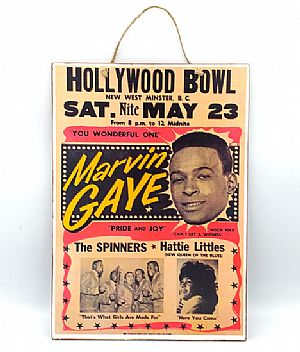 Ξύλινη μουσική αφίσα Marvin Gaye