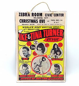 Vintage αφίσα μουσική Ike & Tina Turner Revue
