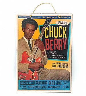 Ξύλινη μουσική αφίσα Chuck Berry