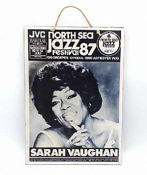 Ξύλινη μουσική αφίσα Sarah Vaughan