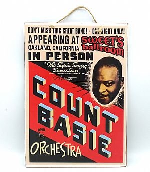 Ξύλινη μουσική αφίσα Count Basie