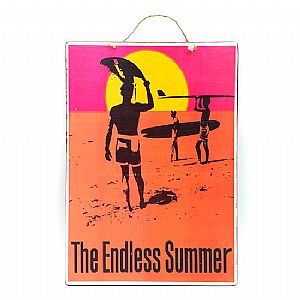 Ξύλινη πινακίδα vintage The Endless Summer